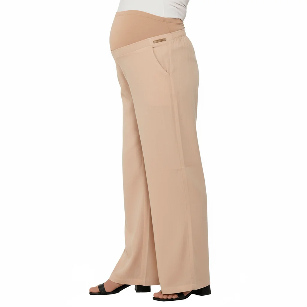 PANTALON SIMIL LINO RECTA CON FAJA EN PANZA ELASTIZADA