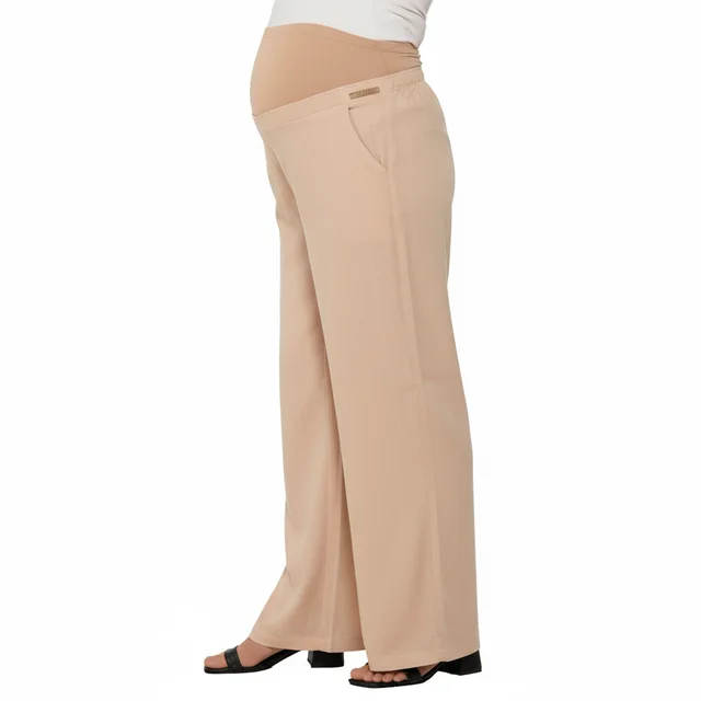PANTALON SIMIL LINO RECTA CON FAJA EN PANZA ELASTIZADA