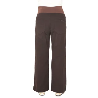 PANTALON RECTO DE GABARDINA ELASTIZADA CON BOTAMANGA ANCHO Y FAJA DE LAGODON ELASTIZADA EN PANZA - Vista 4