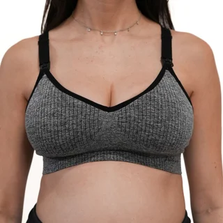 corpiño sin costura deportivo con trama y taza soft desmontable - Vista 1