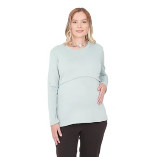 REMERA ELASTIZADA CON SOBRE DELANTERO PARA AMAMANTAR. ESPALDA ENTALLADA - Vista 4