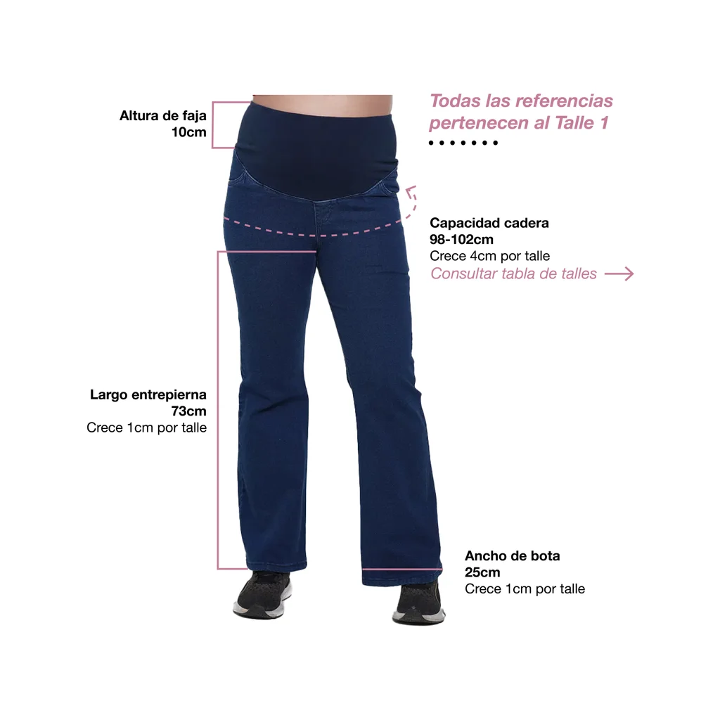 JEAN OXFORD AZUL FAJA ALGODON ELASTIZADA DOBLE REFORZADA
