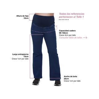 JEAN OXFORD AZUL FAJA ALGODON ELASTIZADA DOBLE REFORZADA - Vista 5