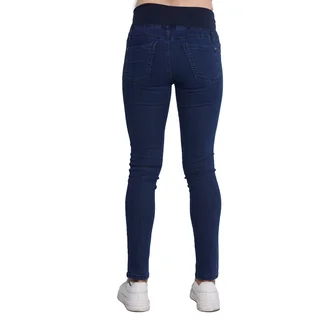 JEAN CLASICO ELASTIZADO SEMI CHUIN CON FAJA DE ALGODON EN TODA LA CINTURA - Vista 4