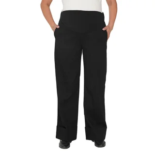 PANTALON COTTON SATEN ELASTIZADO CON BOTA ANCHA Y FAJA DE ALGODON  EN LA CINTURA DELANTERA - Vista 3