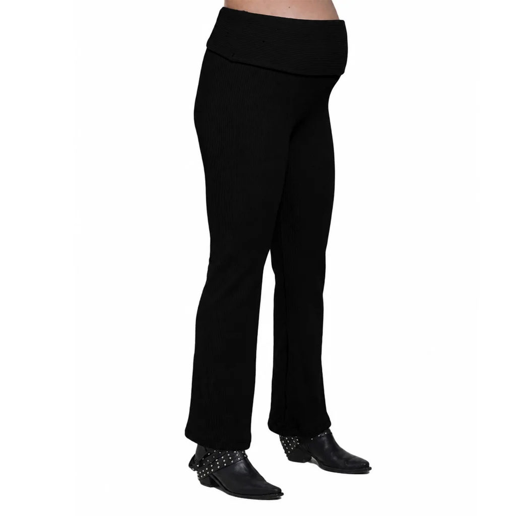 CALZA MORLEY FRIZADA CON FAJA ALTA REBATIBLE
