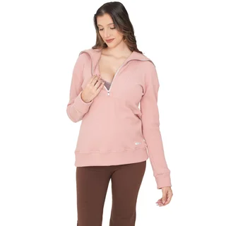 SWEATER LANILLA MORLEY CON CIERRE METALIZADO AMPLIO PARA AMAMANTAR - Vista 5