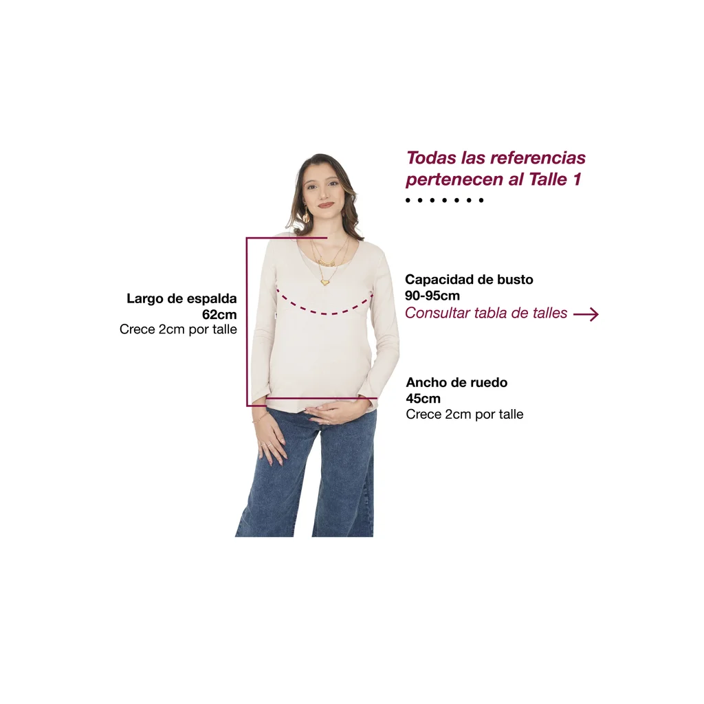 REMERA SUPER ELASTIZADA CON CORTE EN BUSTO Y SISTEMA PARA AMAMANTAR