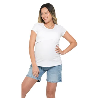 REMERA ALGODON ELASTIZADO CON DELANTERO PARA AMAMANTAR CRUZADO - Vista 2