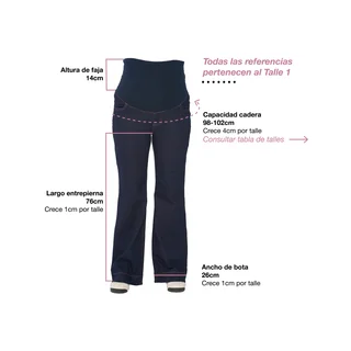 JEAN RECTO SEMI OXFORD CON BOTAMANGA ANCHA CON FAJA ALGODON ELASTIZADA ALTA. - Vista 4