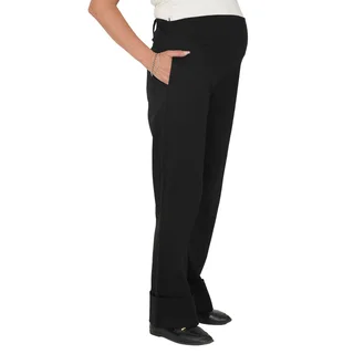 PANTALON COTTON SATEN ELASTIZADO CON BOTA ANCHA Y FAJA DE ALGODON  EN LA CINTURA DELANTERA - Vista 1