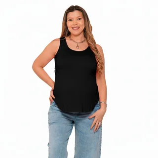 MUSCULOSA MODAL ELASTIZADO, CON CORTE DEPORTIVO Y SISTEMA PARA AMAMANTAR - Vista 4