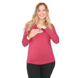 REMERA ALGODON LYCRA CON SOBREDELANTERO PARA AMAMANTAR - Vista 4
