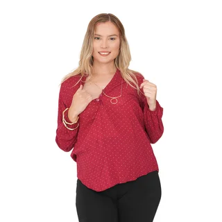 BLUSA MANGA LARGA VOILE RAYON ESTAMPADA CON CARTERA AMPLIA PARA AMAMANTAR - Vista 5