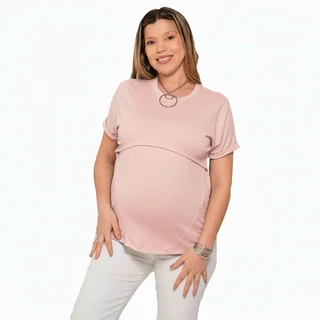 REMERA ELASTIZADA OVERSIZE CON RECORTES Y SISTEMA PARA AMAMANTAR - Vista 6