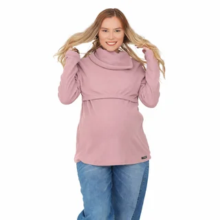 POLERA CUELLO IRREGULAR TELA LANILLA MORLEY FRIZADA CON SISTEMA PARA AMAMANTAR - Vista 6