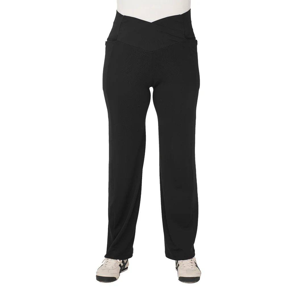 calza elastizada tipo yoga con bolsillos laterales y de uso reversible
