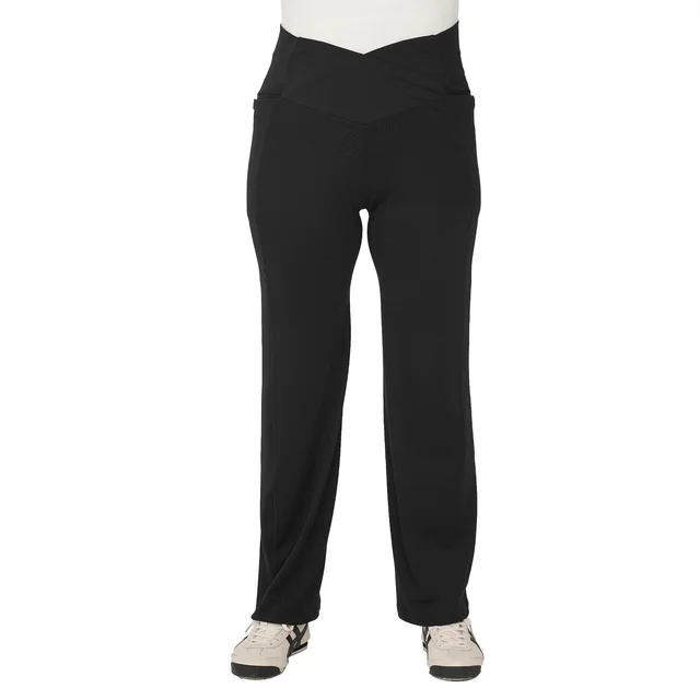 calza elastizada tipo yoga con bolsillos laterales y de uso reversible