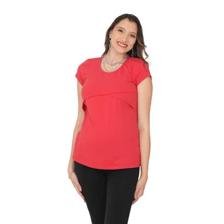 REMERA ALGODON ELASTIZADO CON DELANTERO PARA AMAMANTAR CRUZADO - Vista 6