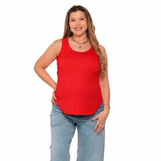MUSCULOSA MODAL ELASTIZADO, CON CORTE DEPORTIVO Y SISTEMA PARA AMAMANTAR - Vista 1