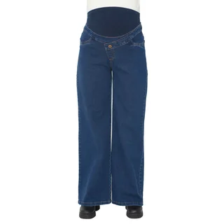 JEAN SEMI WIDE CON FRENTE IRREGULAR FAJA DE ALGODON ELASTIZADO EN PANZA - Vista 1