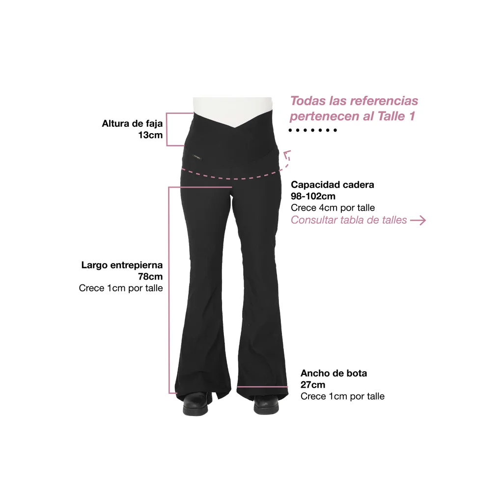 PANTALON OXFORD BENGALINA FAJA ALTA CRUZADA POR DELANTE