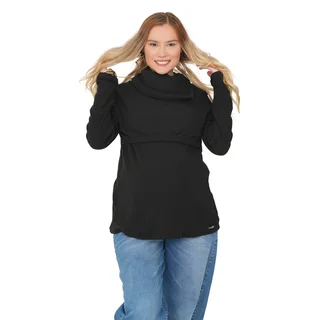 POLERA CUELLO IRREGULAR TELA LANILLA MORLEY FRIZADA CON SISTEMA PARA AMAMANTAR - Vista 3