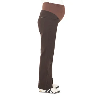 PANTALON RECTO DE GABARDINA ELASTIZADA CON BOTAMANGA ANCHO Y FAJA DE LAGODON ELASTIZADA EN PANZA - Vista 3