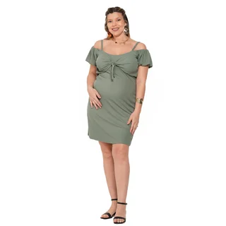 VESTIDO MICROMORLEY CON MANGA GLOBO Y TORERITA DELANTERA PARA AMAMANTAR - Vista 5