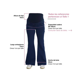 JEAN OXFORD JEAN ELASTIZADO CON FAJA ALGODON ELASTIZADO CON DETALLE DE BOTAMANGA CON COSTURA ANCHA - Vista 5