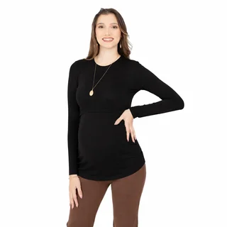 REMERA SEMIPOLERA SUPER ELASTIZADA CON APERTURA PARA AMAMANTAR - Vista 6