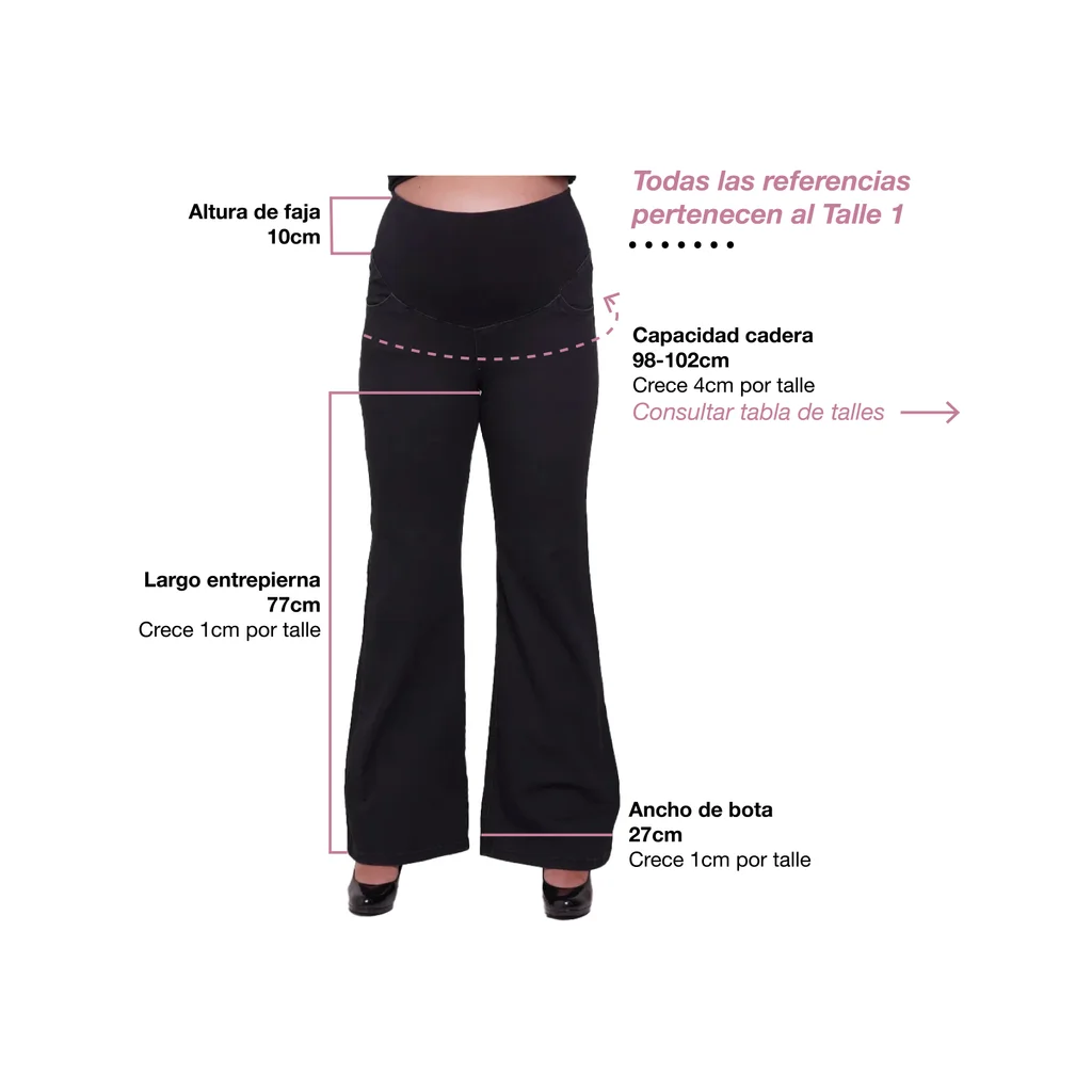 JEAN OXFORD NEGRO CON FAJA ALGODON ELASTIZADA DOBLE