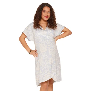 VESTIDO DE SLOOP ELASTIZADO ESTAMPADO CRUZADO PARA AMAMANTAR - Vista 2