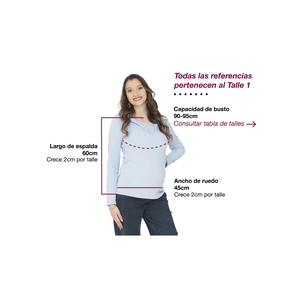CHOMBA MORLEY ELASTIZADO CON CARTERA SUPER AMPLIA PARA PODER AMAMANTAR