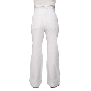 JEAN BLANCO OXFORD CON FAJA DE ALGODON ELASTIZADA EN PANZA - Vista 4