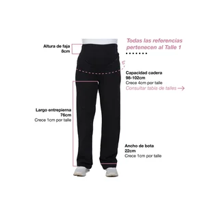 JOGGINS PIERNA ANCHA CON RECORTE DELANTERO, FAJA ELASTIZADA EN LA PANZA - Vista 5
