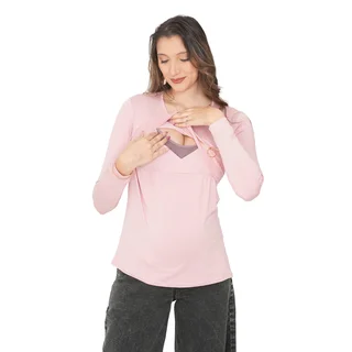 REMERA MODAL CON RECORTE LATERAL PARA AMAMANTAR - Vista 4