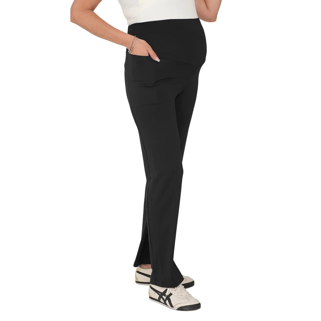 calza elastizada tipo yoga con bolsillos laterales y de uso reversible