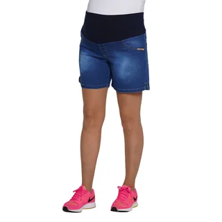 SHORT JEAN ELASTIZADO CON FAJA DE ALGODON EN CINTURA - Vista 2