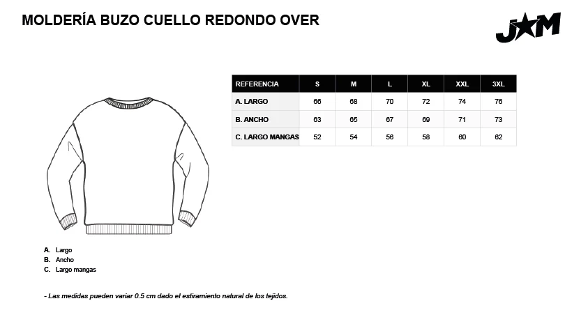 Molder&iacute;a cuello redondo over
