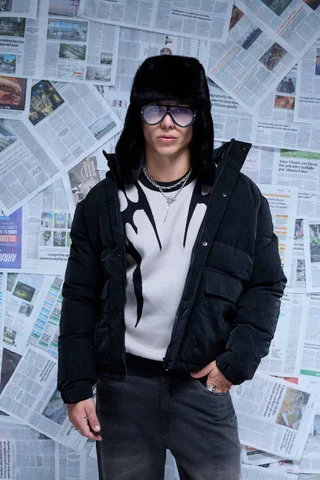 60103 - CAMPERA PUFFER C/PIEL IMP. - Vista 1