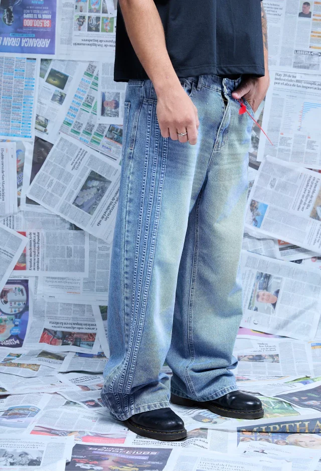 3009 - JEAN BAGGY AZUL C TIRAS