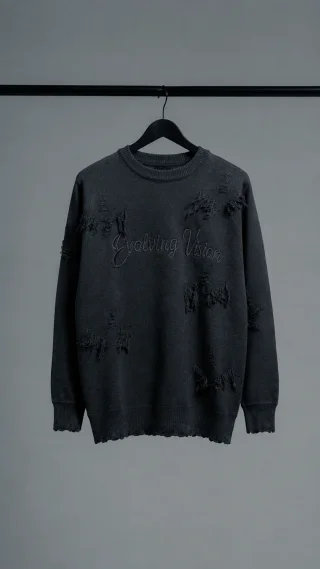 60812 - SWEATER BORDADO CON ROTURA - Vista 3
