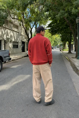 60973 - BUZO CON CIERRE Y VIVOS FRISA - Vista 4