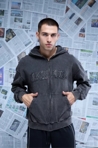 60959 - CAMPERA BOXY FRISA LAVADA CIERRE METAL - Vista 1