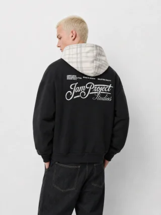 60975 - CAMPERA FRISA CAPUCHA CUADROS - Vista 1