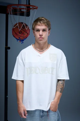 60465 - REMERA ESCOTE V BOXY  16/1 ESTAMPADA - Vista 1
