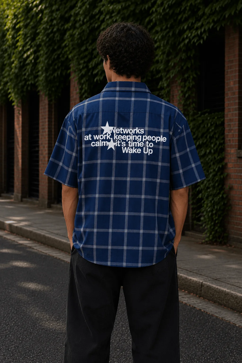 60603 - CAMISA CUADROS DOBE ESTAMPA