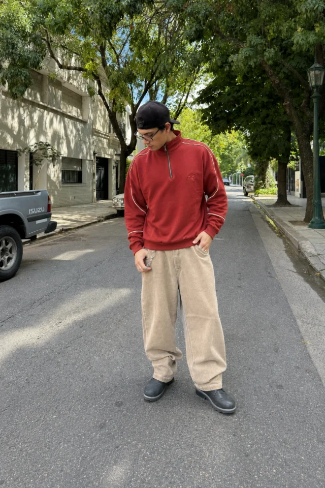 60973 - BUZO CON CIERRE Y VIVOS FRISA