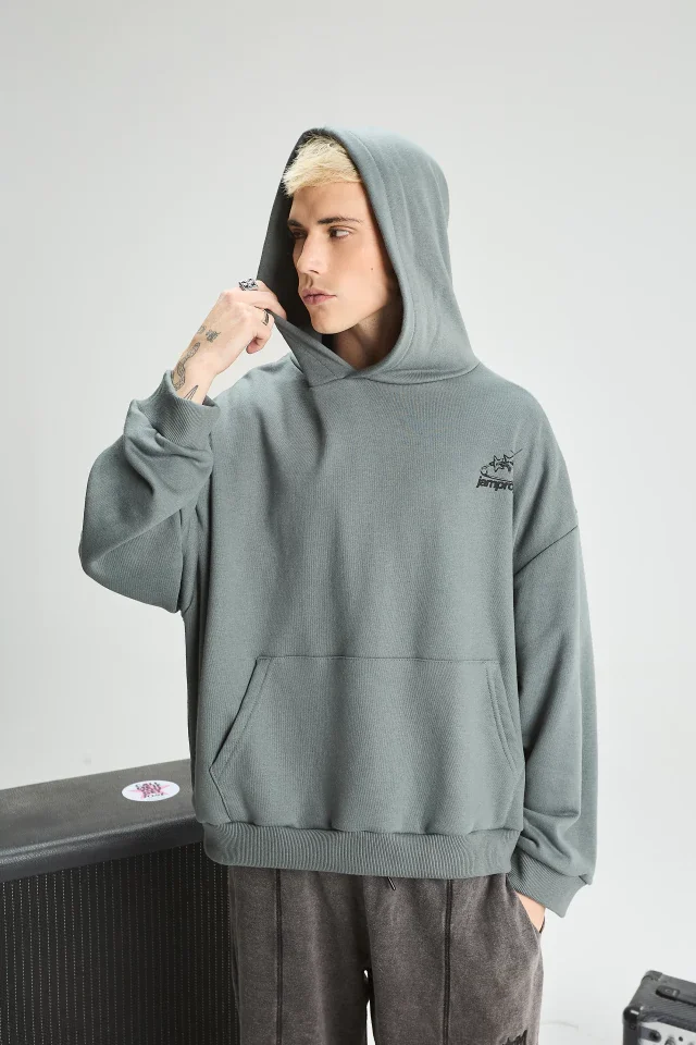 60943 - BUZO CANGURO RUSTICO ESTAMPADO